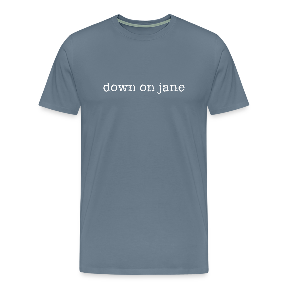 Down On Jane Logo T-shirt - steel blue