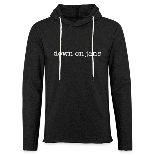 Down On Jane Unisex Lightweight Terry Hoodie - charcoal grey
