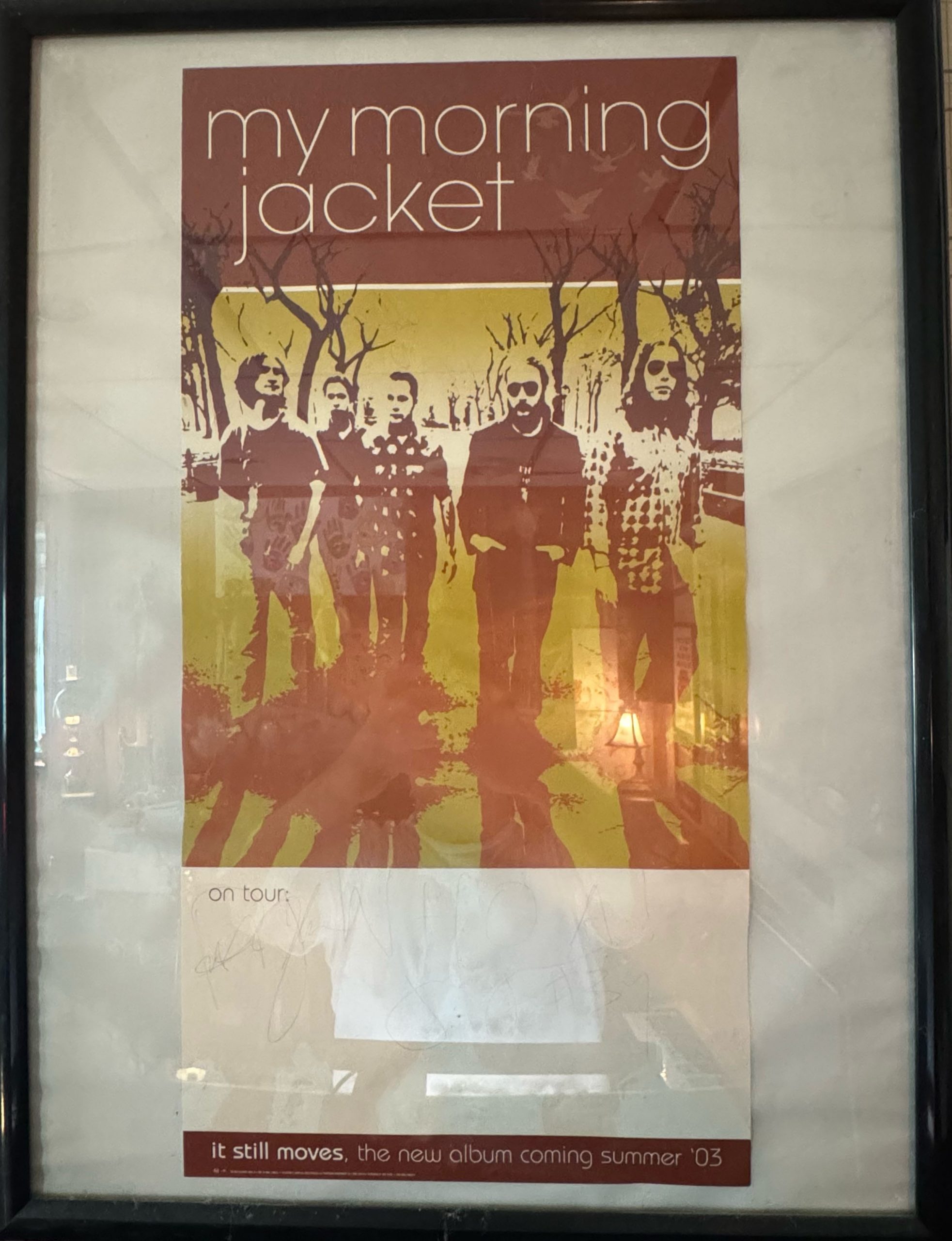 A concert poster promoting My Morning Jacket from 2003