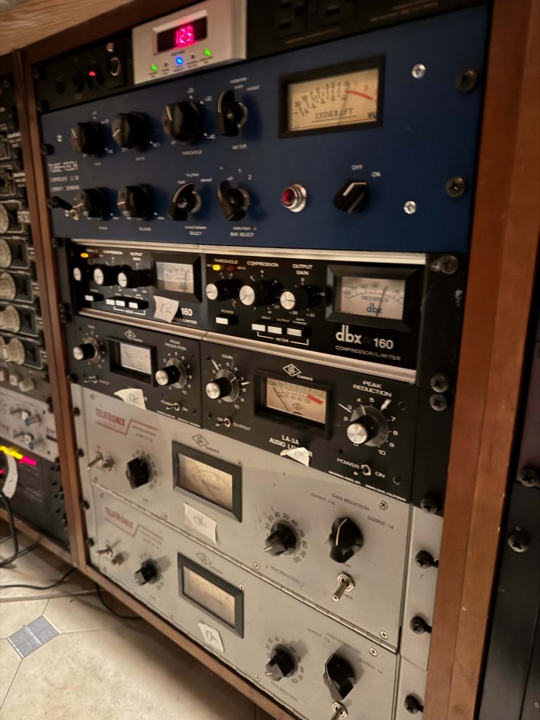 Rack Gear Compressors at the Recording Studios at the Palms