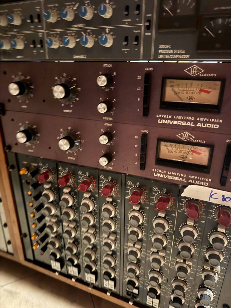 Rack Gear Compressors at the Recording Studios at the Palms
